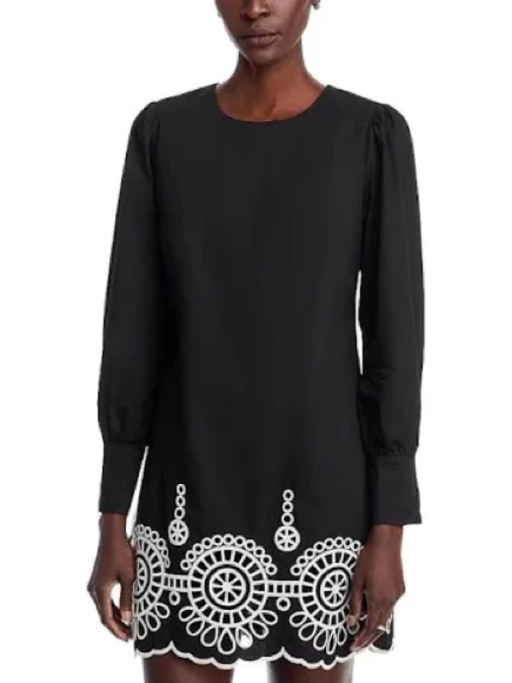BRAND NEW KOKO + MASON Embroidered Shift Dress NWT Size M Black/White